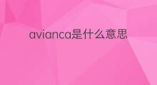 avianca是什么意思 avianca的中文翻译、读音、例句