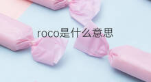 roco是什么意思 roco的中文翻译、读音、例句