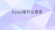 kyaw是什么意思 kyaw的中文翻译、读音、例句