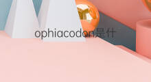 ophiacodon是什么意思 ophiacodon的中文翻译、读音、例句
