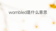 wambled是什么意思 wambled的中文翻译、读音、例句