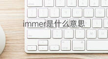 immer是什么意思 immer的中文翻译、读音、例句