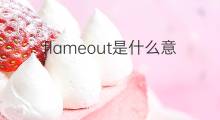 flameout是什么意思 flameout的中文翻译、读音、例句