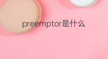 preemptor是什么意思 preemptor的中文翻译、读音、例句