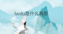 lwdu是什么意思 lwdu的中文翻译、读音、例句