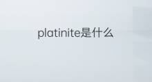 platinite是什么意思 platinite的中文翻译、读音、例句