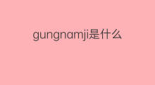 gungnamji是什么意思 gungnamji的中文翻译、读音、例句