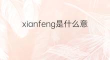 xianfeng是什么意思 xianfeng的中文翻译、读音、例句