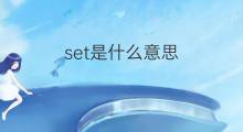 set是什么意思 set的中文翻译、读音、例句