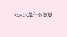 kayak是什么意思 kayak的中文翻译、读音、例句