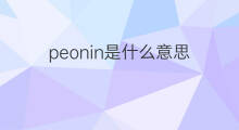 peonin是什么意思 peonin的中文翻译、读音、例句