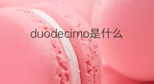duodecimo是什么意思 duodecimo的中文翻译、读音、例句