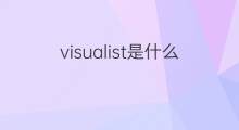 visualist是什么意思 visualist的中文翻译、读音、例句