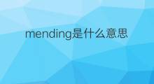 mending是什么意思 mending的中文翻译、读音、例句