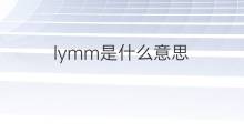 lymm是什么意思 lymm的中文翻译、读音、例句