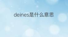 deines是什么意思 deines的翻译、读音、例句、中文解释