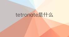 tetronate是什么意思 tetronate的翻译、读音、例句、中文解释