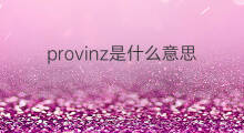 provinz是什么意思 provinz的中文翻译、读音、例句