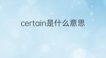 certain是什么意思 certain的中文翻译、读音、例句