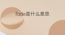fade是什么意思 fade的中文翻译、读音、例句