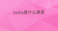 swbs是什么意思 swbs的中文翻译、读音、例句