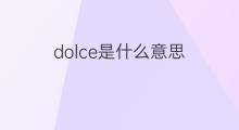 dolce是什么意思 dolce的中文翻译、读音、例句