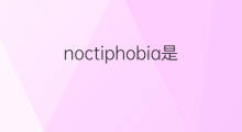 noctiphobia是什么意思 noctiphobia的中文翻译、读音、例句