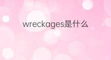 wreckages是什么意思 wreckages的中文翻译、读音、例句