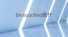 bivouacked是什么意思 bivouacked的中文翻译、读音、例句