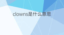 clowns是什么意思 clowns的中文翻译、读音、例句