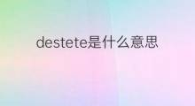 destete是什么意思 destete的中文翻译、读音、例句