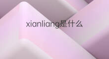 xianliang是什么意思 xianliang的中文翻译、读音、例句