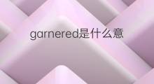 garnered是什么意思 garnered的中文翻译、读音、例句