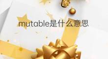 mutable是什么意思 mutable的中文翻译、读音、例句