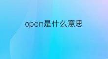 opon是什么意思 opon的中文翻译、读音、例句