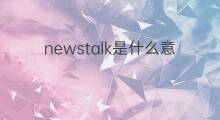 newstalk是什么意思 newstalk的中文翻译、读音、例句