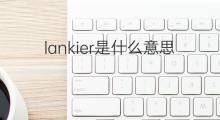 lankier是什么意思 lankier的中文翻译、读音、例句