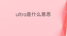 ultra是什么意思 ultra的中文翻译、读音、例句