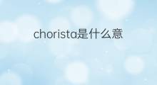 chorista是什么意思 chorista的中文翻译、读音、例句