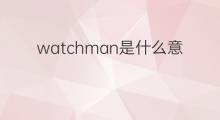 watchman是什么意思 watchman的中文翻译、读音、例句