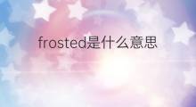 frosted是什么意思 frosted的中文翻译、读音、例句