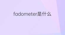 fadometer是什么意思 fadometer的中文翻译、读音、例句