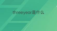 threeyear是什么意思 threeyear的中文翻译、读音、例句