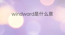 windward是什么意思 windward的中文翻译、读音、例句