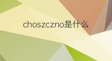 choszczno是什么意思 choszczno的中文翻译、读音、例句