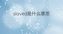 slaved是什么意思 slaved的中文翻译、读音、例句