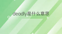 deadly是什么意思 deadly的中文翻译、读音、例句