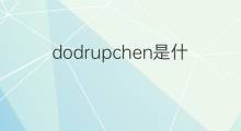 dodrupchen是什么意思 dodrupchen的中文翻译、读音、例句