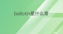 ballotin是什么意思 ballotin的翻译、读音、例句、中文解释
