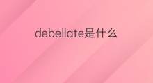 debellate是什么意思 debellate的翻译、读音、例句、中文解释